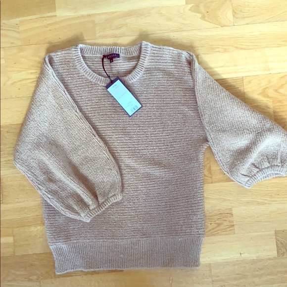Tan Mohair Caroll Sweater - from Paris! NWT! - Picture 1 of 4